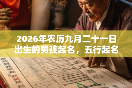 2026年农历九月二十一日出生的男孩起名，五行起名推荐