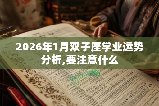 2026年1月双子座学业运势分析,要注意什么