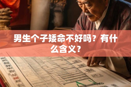 男生个子矮命不好吗?有什么含义? 男生个子矮命不好吗?有什么含义?