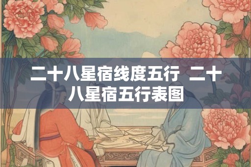 二十八星宿线度五行  二十八星宿五行表图