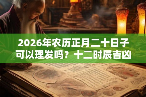 2026年农历正月二十日子可以理发吗？十二时辰吉凶如何？