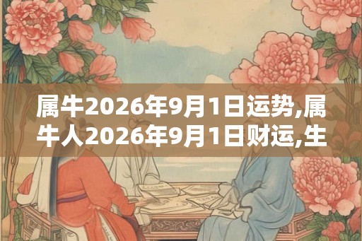 属牛2026年9月1日运势,属牛人2026年9月1日财运,生肖牛2026年9月1日运势