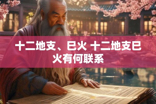 十二地支、巳火 十二地支巳火有何联系