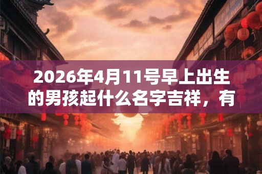 2026年4月11号早上出生的男孩起什么名字吉祥，有什么名字推荐？