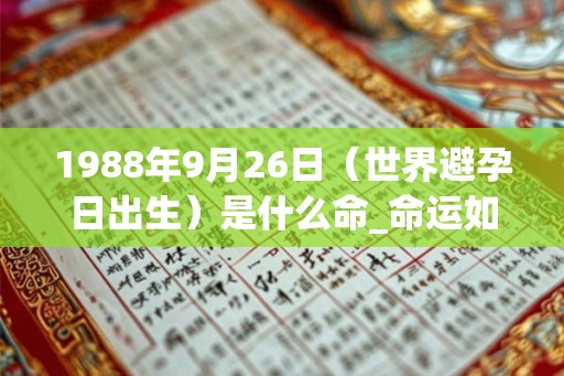 1988年9月26日（世界避孕日出生）是什么命_命运如何