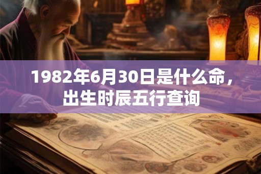 1982年6月30日是什么命，出生时辰五行查询