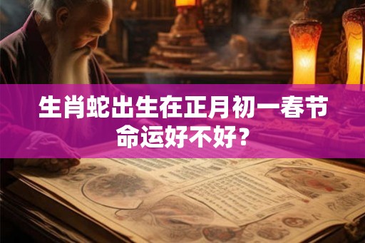 生肖蛇出生在正月初一春节命运好不好? 生肖蛇出生在正月初一春节命运好不好?