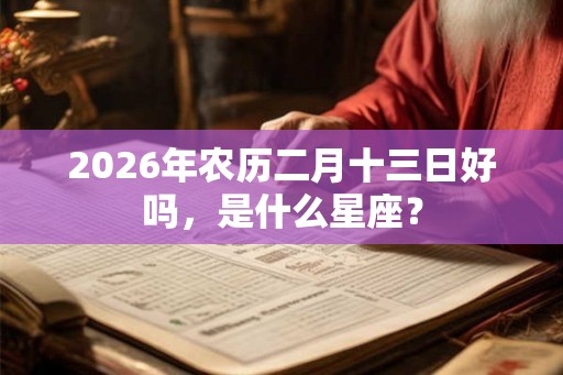 2026年农历二月十三日好吗，是什么星座？