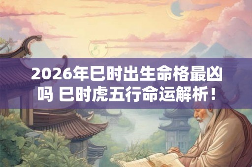 2026年巳时出生命格最凶吗 巳时虎五行命运解析! 2026年巳时出生命格最凶吗 巳时虎五行命运解析!