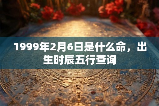 1999年2月6日是什么命，出生时辰五行查询