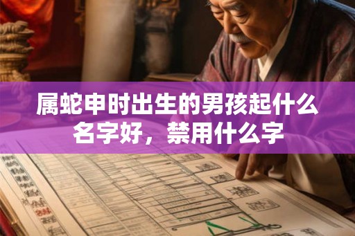 属蛇申时出生的男孩起什么名字好，禁用什么字