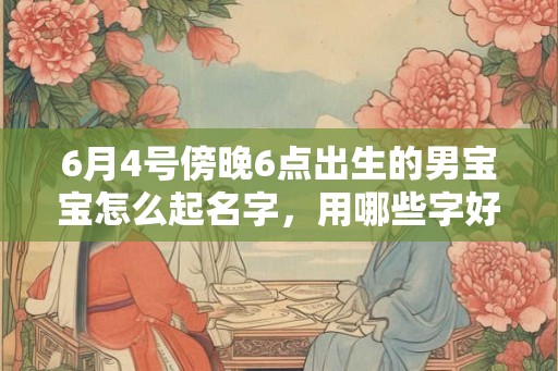 6月4号傍晚6点出生的男宝宝怎么起名字,用哪些字好 6月4号傍晚6点出生的男宝宝怎么起名字,用哪些字好