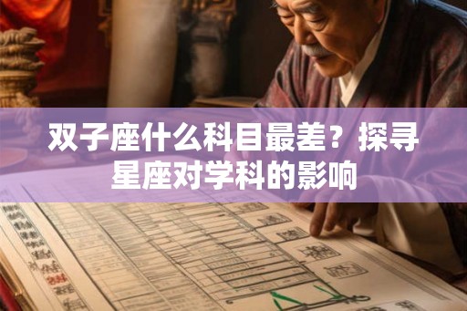 双子座什么科目最差？探寻星座对学科的影响