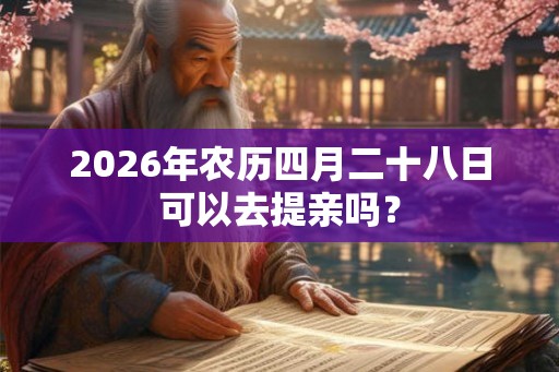 2026年农历四月二十八日可以去提亲吗？