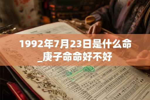 1992年7月23日是什么命_庚子命命好不好