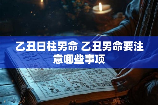 乙丑日柱男命 乙丑男命要注意哪些事项 乙丑日柱男命 乙丑男命要注意哪些事项