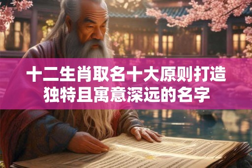 十二生肖取名十大原则打造独特且寓意深远的名字 十二生肖取名十大原则打造独特且寓意深远的名字