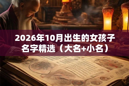 2026年10月出生的女孩子名字精选（大名+小名）
