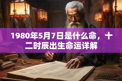 1980年5月7日是什么命，十二时辰出生命运详解