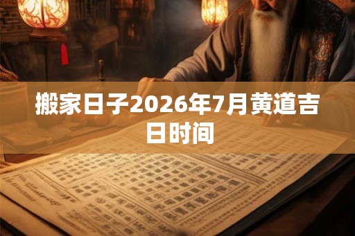 搬家日子2026年7月黄道吉日时间