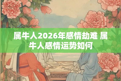 属牛人2026年感情劫难 属牛人感情运势如何