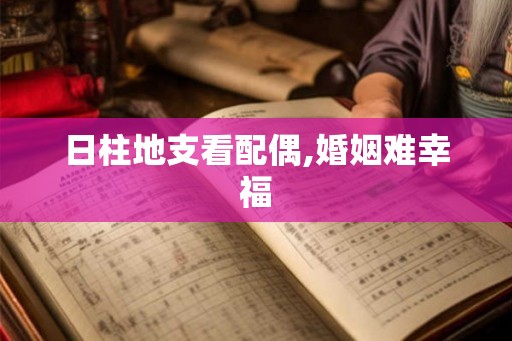 日柱地支看配偶,婚姻难幸福
