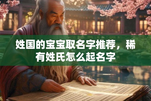 姓国的宝宝取名字推荐，稀有姓氏怎么起名字