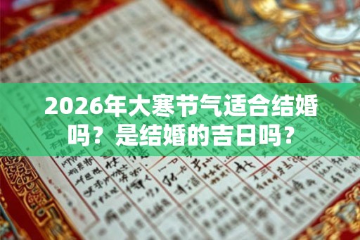 2026年大寒节气适合结婚吗？是结婚的吉日吗？
