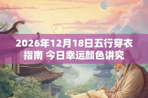 2026年12月18日五行穿衣指南 今日幸运颜色讲究