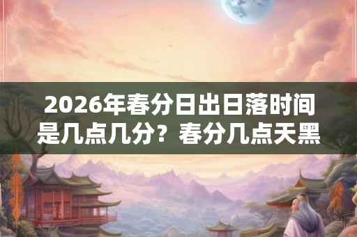 2026年春分日出日落时间是几点几分？春分几点天黑？
