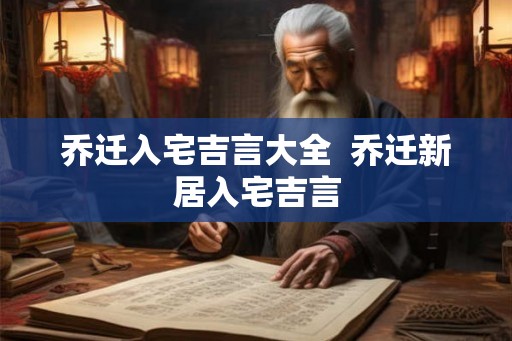 乔迁入宅吉言大全 乔迁新居入宅吉言 乔迁入宅吉言大全 乔迁新居入宅吉言