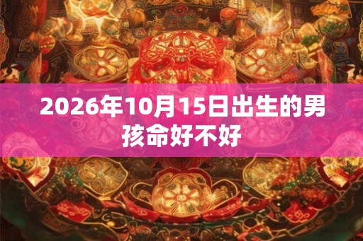 2026年10月15日出生的男孩命好不好