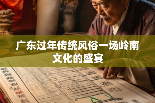 广东过年传统风俗一场岭南文化的盛宴