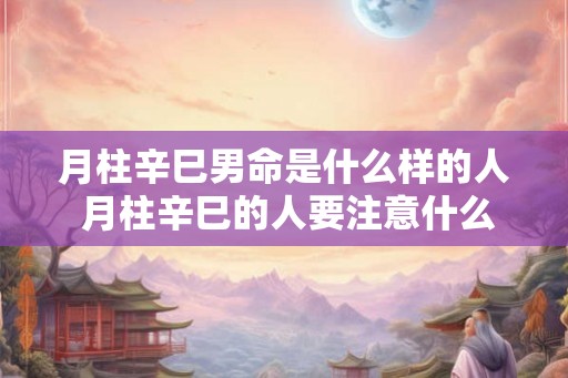 月柱辛巳男命是什么样的人 月柱辛巳的人要注意什么