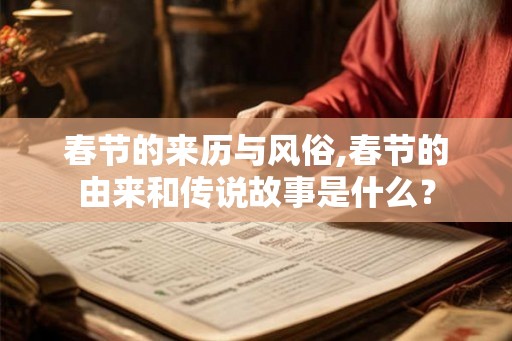春节的来历与风俗,春节的由来和传说故事是什么？