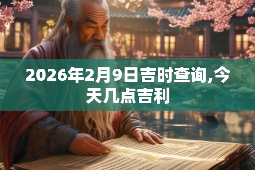 2026年2月9日吉时查询,今天几点吉利 2026年2月9日吉时查询,今天几点吉利