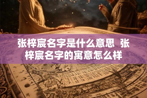 张梓宸名字是什么意思  张梓宸名字的寓意怎么样