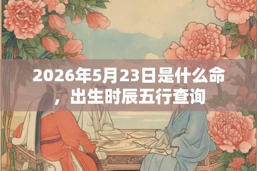 2026年5月23日是什么命，出生时辰五行查询