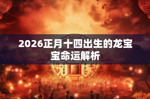 2026正月十四出生的龙宝宝命运解析