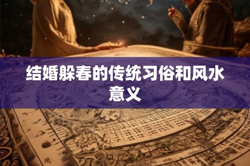 结婚躲春的传统习俗和风水意义