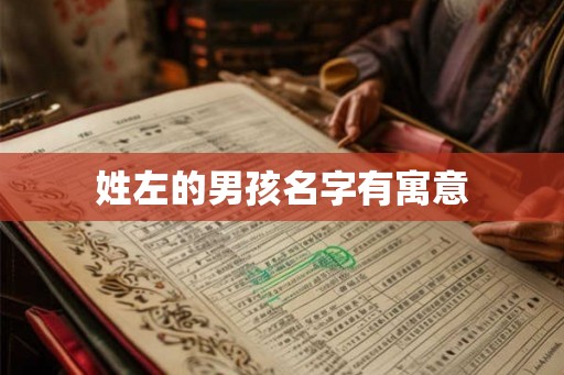 姓左的男孩名字有寓意 姓左的男孩名字有寓意