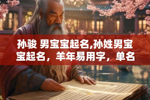 孙骏 男宝宝起名,孙姓男宝宝起名，羊年易用字，单名