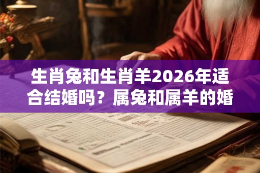 生肖兔和生肖羊2026年适合结婚吗？属兔和属羊的婚姻如何？