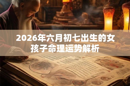 2026年六月初七出生的女孩子命理运势解析