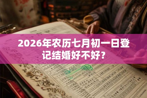 2026年农历七月初一日登记结婚好不好？
