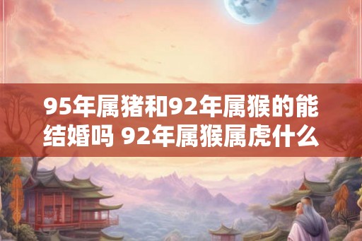 95年属猪和92年属猴的能结婚吗 92年属猴属虎什么命