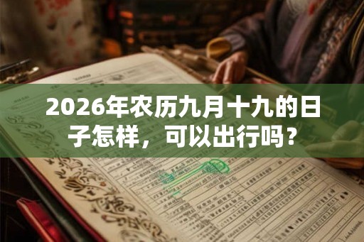 2026年农历九月十九的日子怎样，可以出行吗？