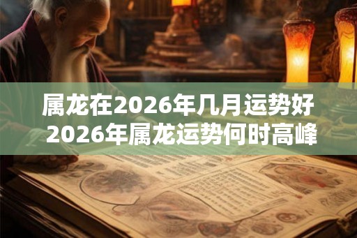 属龙在2026年几月运势好 2026年属龙运势何时高峰