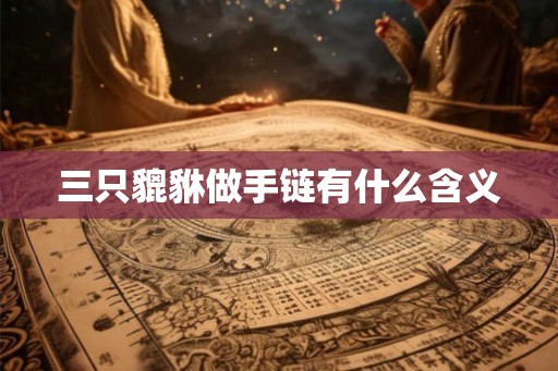 三只貔貅做手链有什么含义