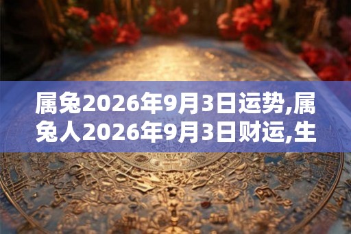 属兔2026年9月3日运势,属兔人2026年9月3日财运,生肖兔2026年9月3日运势